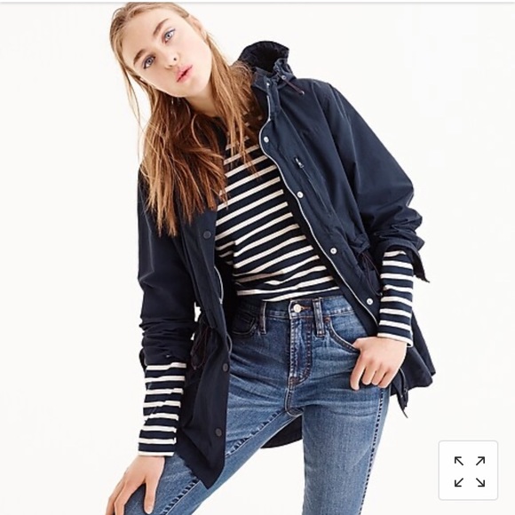 J.Crew Perfect Raincoat ☔️ size S navy - Picture 1 of 8
